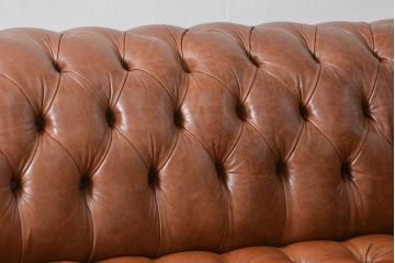 ヴィンテージ家具　イギリスビンテージ オーダーメイド品 本革ハイグレード チェスターフィールド ソファ