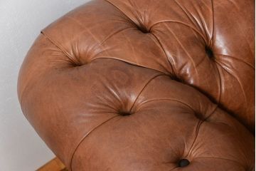 ヴィンテージ家具　イギリスビンテージ オーダーメイド品 本革ハイグレード チェスターフィールド ソファ