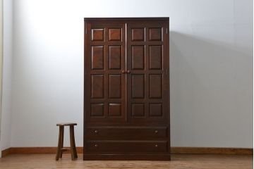 中古 松本民芸家具 洋服タンス 定価52万円(ワードローブ)