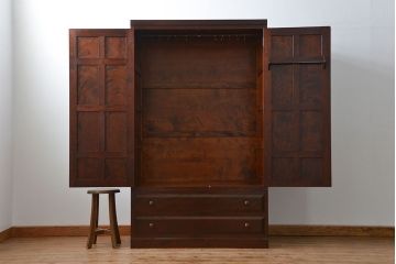 中古 松本民芸家具 洋服タンス 定価52万円(ワードローブ)