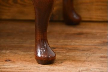 中古 イギリス直輸入 本革 チェスターフィールド ソファ オットマン