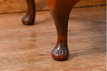 中古 イギリス直輸入 本革 チェスターフィールド ソファ オットマン