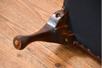 中古 イギリス直輸入 本革 チェスターフィールド ソファ オットマン