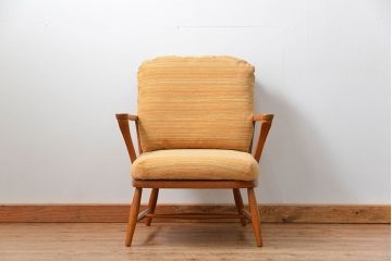 中古 飛騨産業 キツツキマーク 1人掛けソファ(1)(1Pソファ)