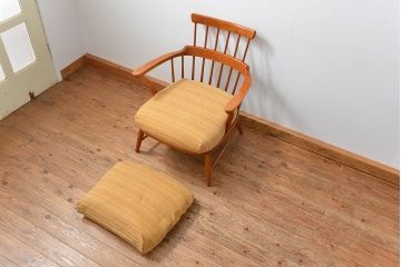 中古 飛騨産業 キツツキマーク 1人掛けソファ(1)(1Pソファ)