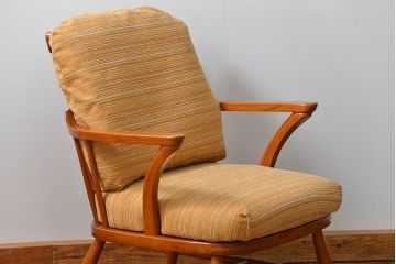 中古 飛騨産業 キツツキマーク 1人掛けソファ(1)(1Pソファ)