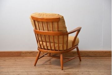 中古 飛騨産業 キツツキマーク 1人掛けソファ(1)(1Pソファ)