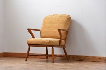 中古 飛騨産業 キツツキマーク 1人掛けソファ(2)(1Pソファ)