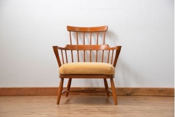中古 飛騨産業 キツツキマーク 1人掛けソファ(2)(1Pソファ)