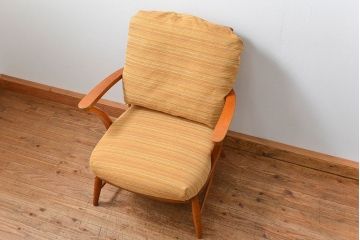 中古 飛騨産業 キツツキマーク 1人掛けソファ(2)(1Pソファ)