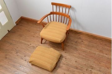 中古 飛騨産業 キツツキマーク 1人掛けソファ(2)(1Pソファ)