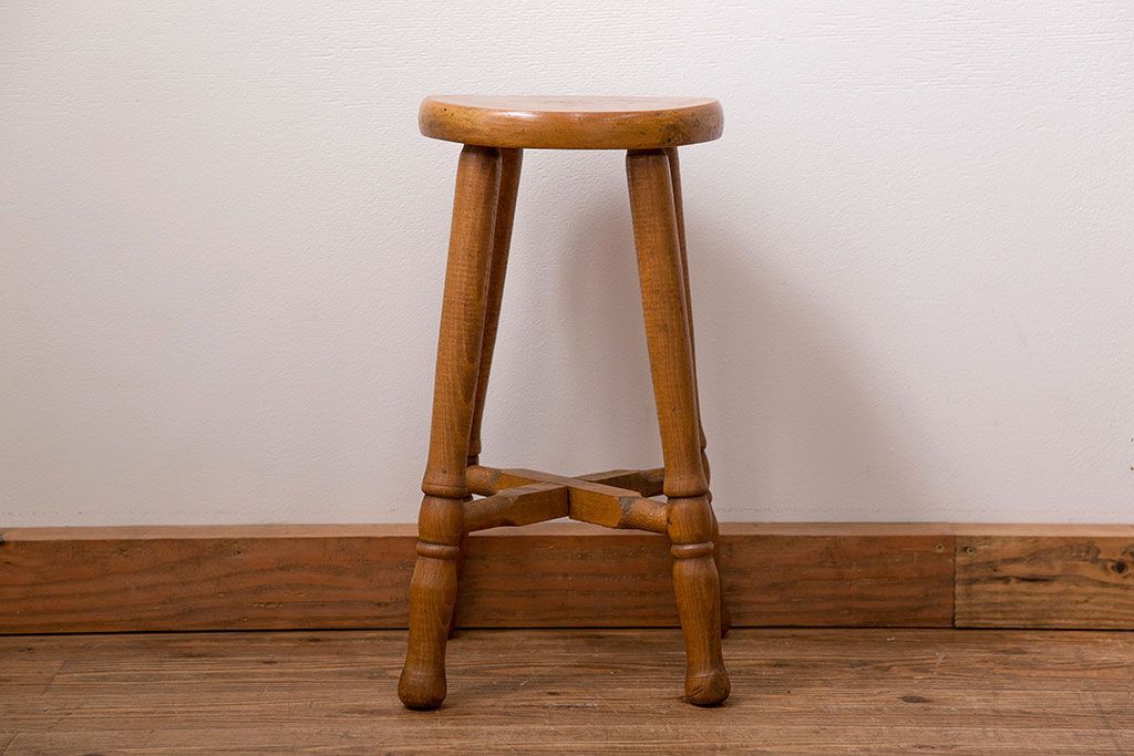 レトロ家具　昭和レトロ アンティーク 丸椅子(スツール)
