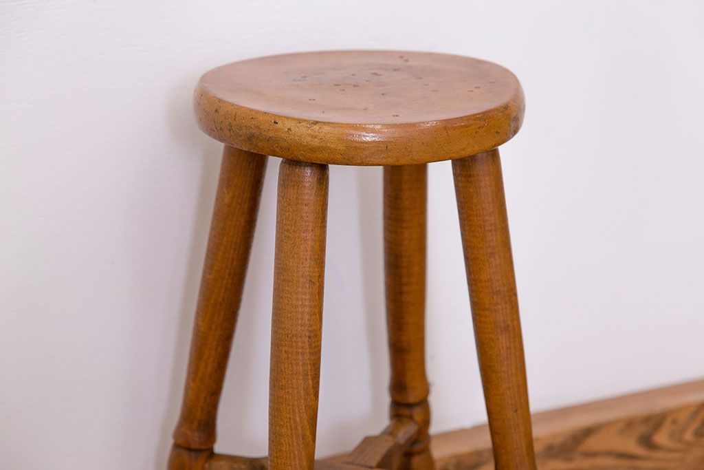 レトロ家具　昭和レトロ アンティーク 丸椅子(スツール)