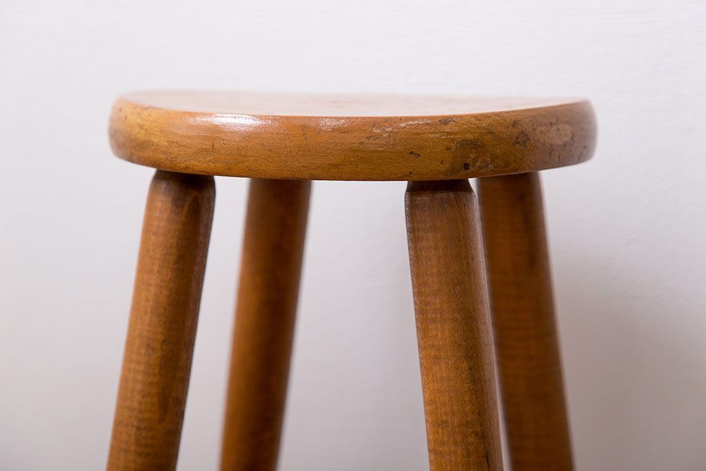 レトロ家具　昭和レトロ アンティーク 丸椅子(スツール)