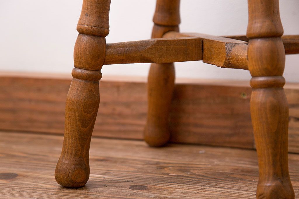 レトロ家具　昭和レトロ アンティーク 丸椅子(スツール)