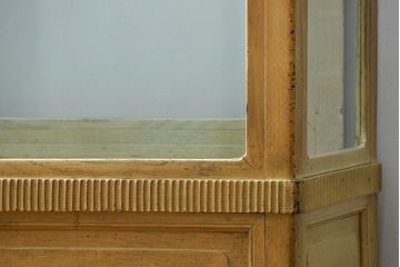アンティーク家具 アンティーク 味のあるペンキのはげた大きなガラスケース(ショーケース)