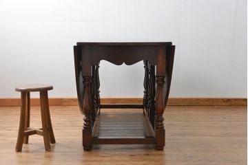 アンティーク家具　イギリスアンティーク 希少特大 オーク材 8〜9人掛けバタフライテーブル(エクステンションテーブル)