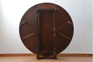 アンティーク家具　イギリスアンティーク 希少特大 オーク材 8〜9人掛けバタフライテーブル(エクステンションテーブル)
