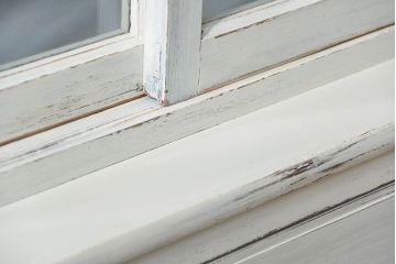 アンティーク家具　アンティークペイント　大きな二段重ねキャビネット(食器棚、収納棚)