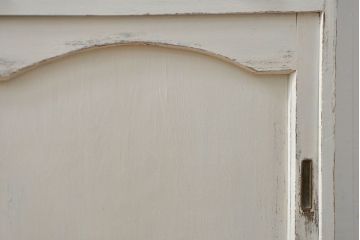 アンティーク家具　アンティークペイント　大きな二段重ねキャビネット(食器棚、収納棚)