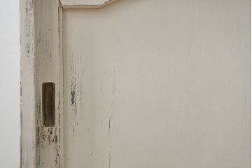 アンティーク家具　アンティークペイント　大きな二段重ねキャビネット(食器棚、収納棚)