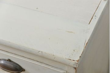 アンティーク家具　アンティークペイント　大きな二段重ねキャビネット(食器棚、収納棚)