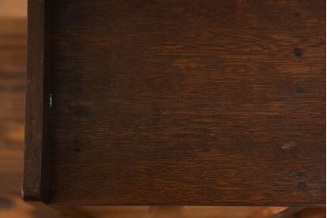 アンティーク家具　アンティーク ガラスの取っ手の小さなカルテケース(書類棚)