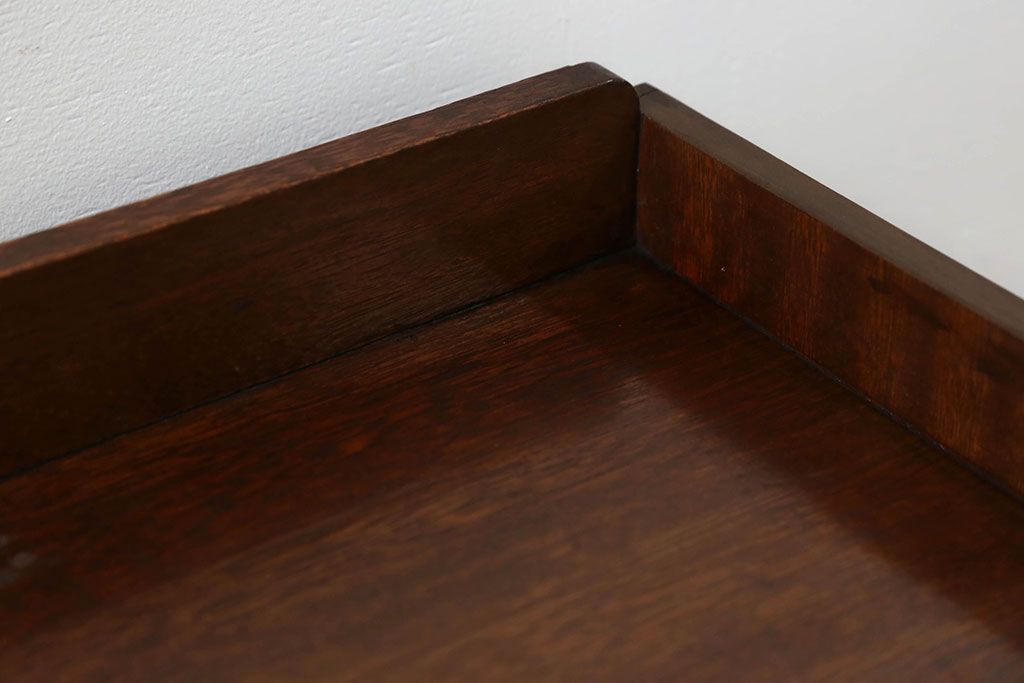 アンティーク家具　アンティーク ガラスの取っ手の小さなカルテケース(書類棚)