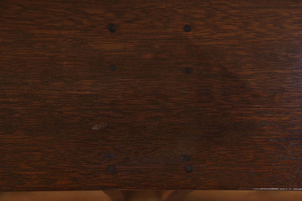 アンティーク家具　アンティーク ガラスの取っ手の小さなカルテケース(書類棚)