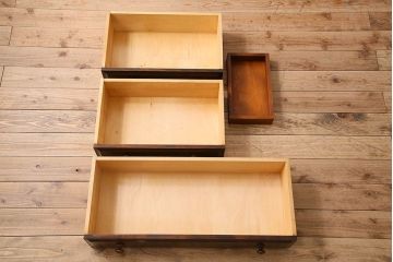 北海道民芸家具　シックな風合いのチェスト(ローボード)(1)