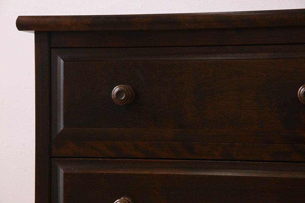 北海道民芸家具　シックな風合いのチェスト(ローボード)(1)