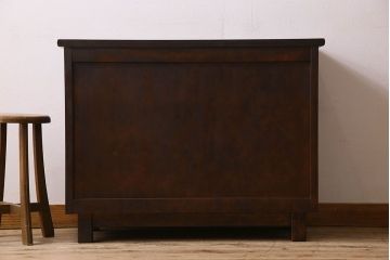 北海道民芸家具　シックな風合いのチェスト(ローボード)(1)