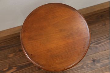 中古 かわいいデザインの木製スツール(丸椅子)