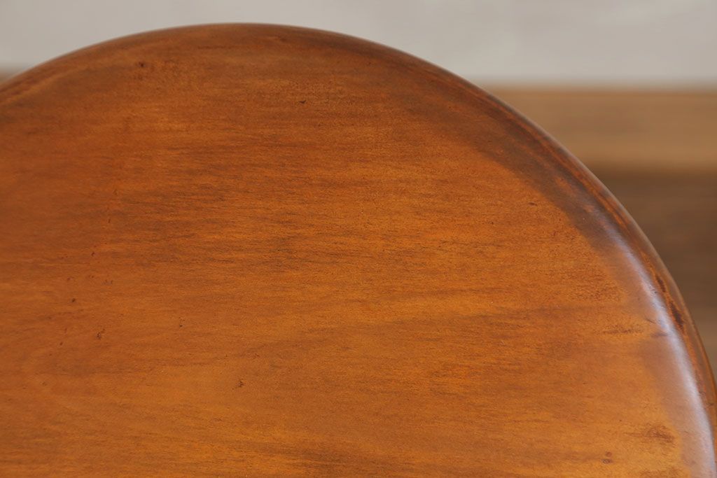 中古 かわいいデザインの木製スツール(丸椅子)