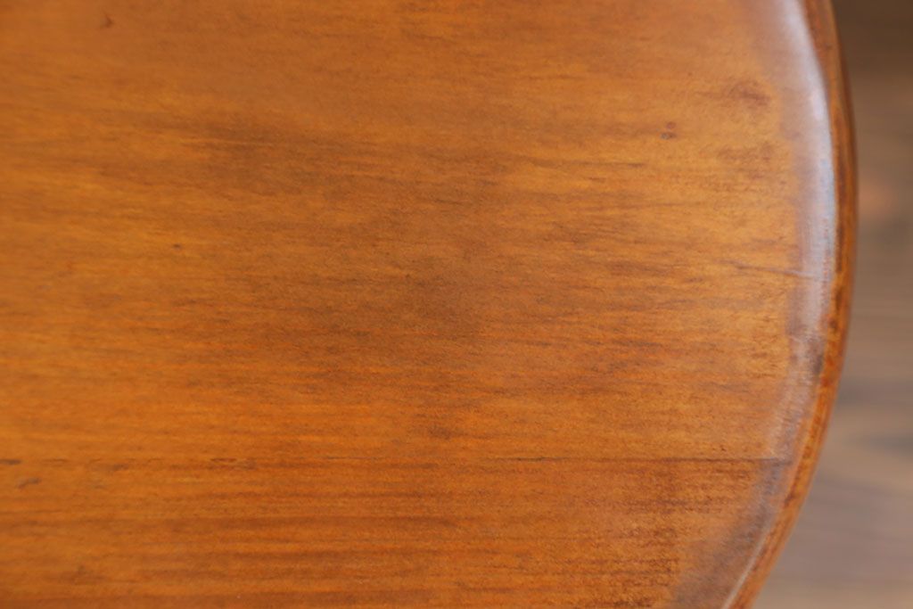 中古 かわいいデザインの木製スツール(丸椅子)