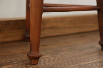 中古 かわいいデザインの木製スツール(丸椅子)