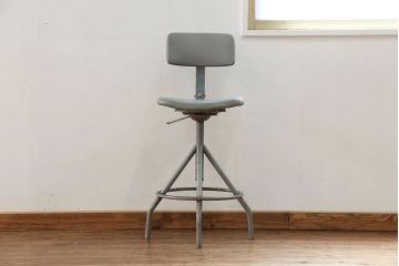 ヴィンテージ家具　イギリスビンテージ ファクトリー 回転椅子(1)(チェア、イス)