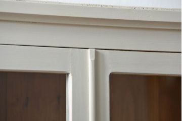 アンティーク家具　アンティーク　かわいいペイント食器棚(カップボード・キッチンキャビネット)