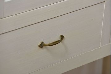 アンティーク家具　アンティーク　かわいいペイント食器棚(カップボード・キッチンキャビネット)