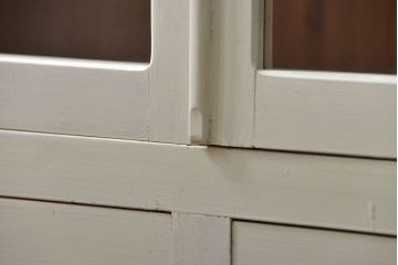 アンティーク家具　アンティーク　かわいいペイント食器棚(カップボード・キッチンキャビネット)