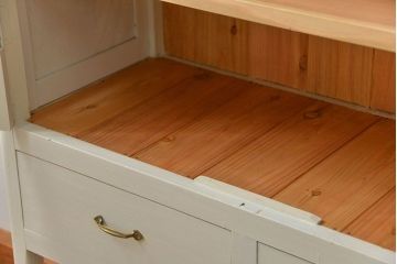 アンティーク家具　アンティーク　かわいいペイント食器棚(カップボード・キッチンキャビネット)