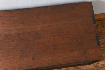 アンティーク家具　アンティーク 結霜ガラス入りの鉄脚ローボード(収納棚)