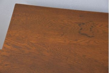 アンティーク家具　アンティーク 古いナラ材の片袖机(テーブル、作業台)
