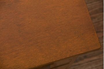 アンティーク家具　アンティーク 古いナラ材の片袖机(テーブル、作業台)