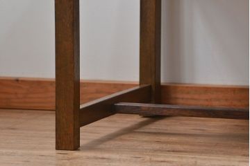 アンティーク家具　アンティーク 古いナラ材の片袖机(テーブル、作業台)