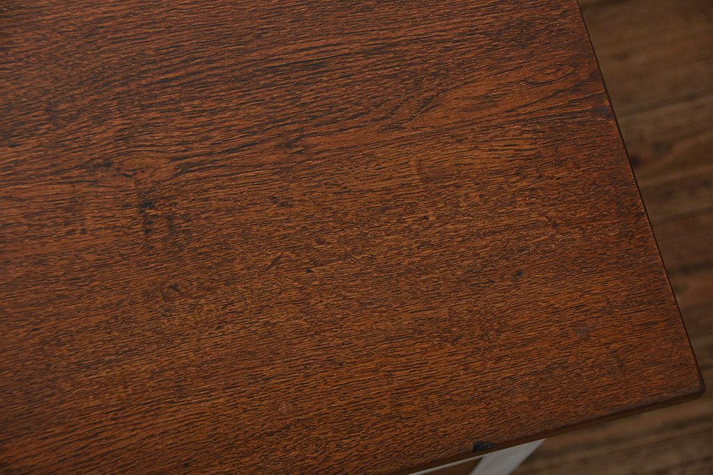 アンティーク家具　アンティークペイント かわいい片袖机(テーブル、デスク、在宅ワーク、在宅用)