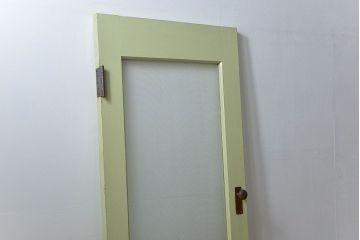 アンティーク　すじガラス入り!レトロなペイントドア(扉)