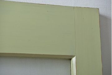 アンティーク　すじガラス入り!レトロなペイントドア(扉)