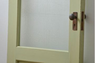 アンティーク　すじガラス入り!レトロなペイントドア(扉)