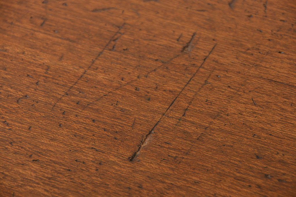 アンティーク家具　アンティーク リメイク品 モールガラスペイント キッチンキャビネット(カウンターテーブル)